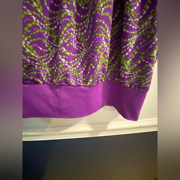 Purple and Green Women's Blouse - Picture 4 of 4